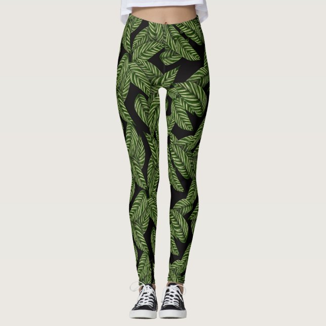 collants feuilles de jungle (Devant)