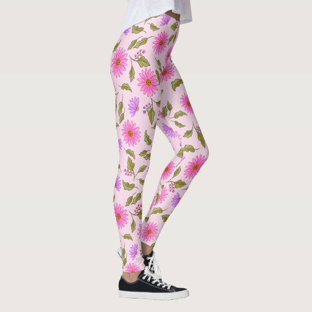 Collants Fleur de Pissenlit Rose Lavande (Droite)
