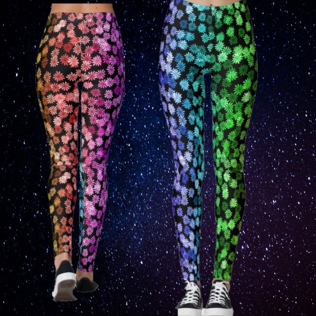 Collants Fleurs Arc-en-Ciel (Créateur téléchargé)