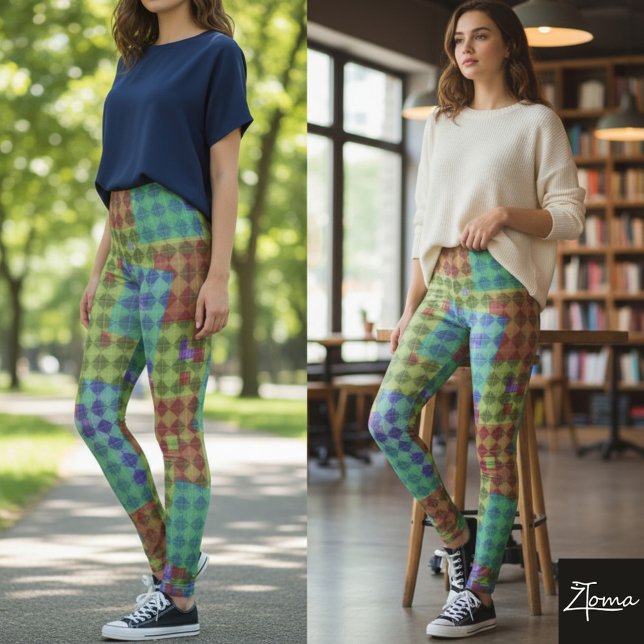 Collants Géométrie Vibrante (Créateur téléchargé)