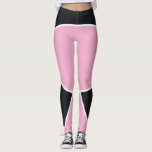 Collants géométriques abstraits noirs et roses