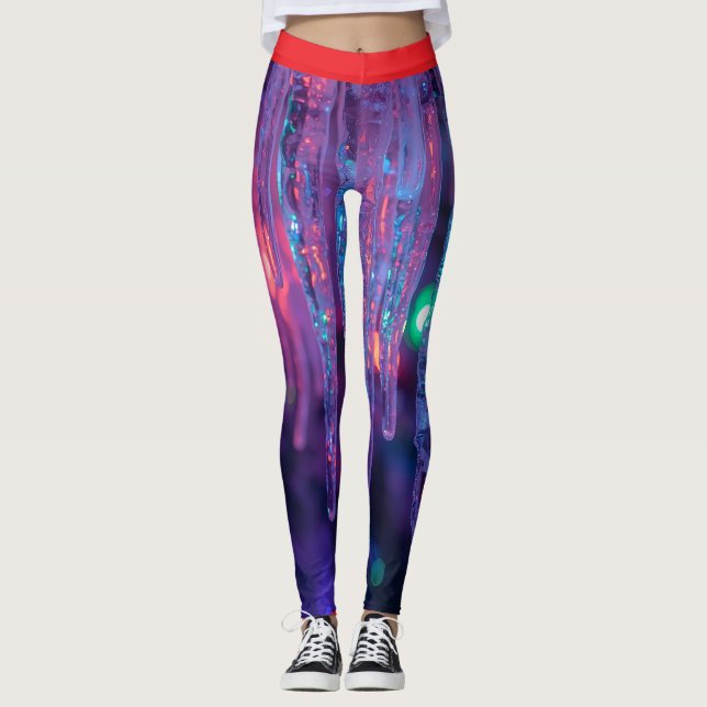 Collants glaçons d'hiver lumières givrés (Devant)