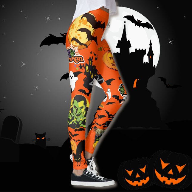 Collants Halloween Tout Chouette Sorcière Fantôme  (Créateur téléchargé)