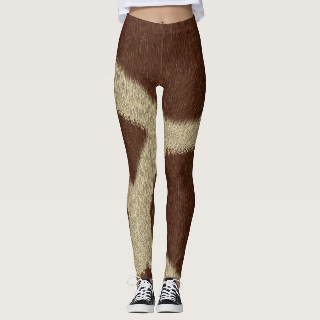 Collants imprimés fourrure fausse de girafe (Devant)