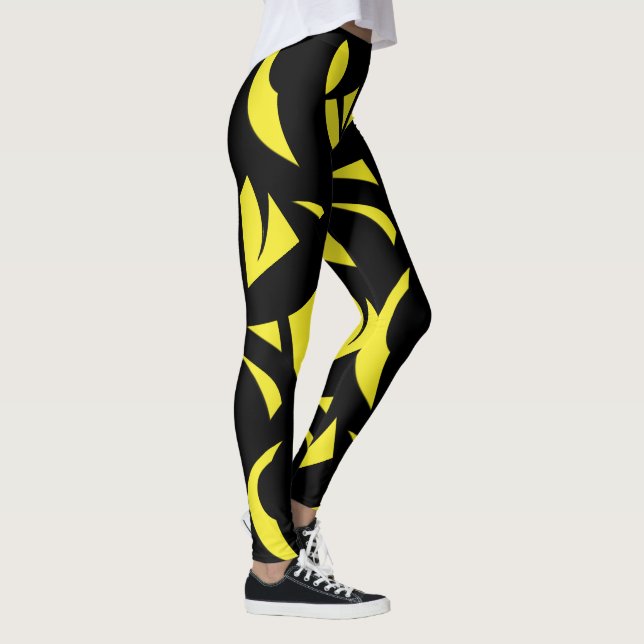 Collants Jaune / Noir d'Art Contemporain (Droite)