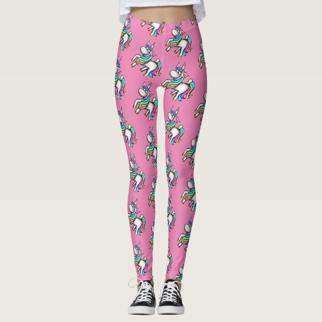 Collants Licorne Rose Mignons (Devant)