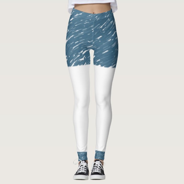 Collants longs blancs et bleus (Devant)