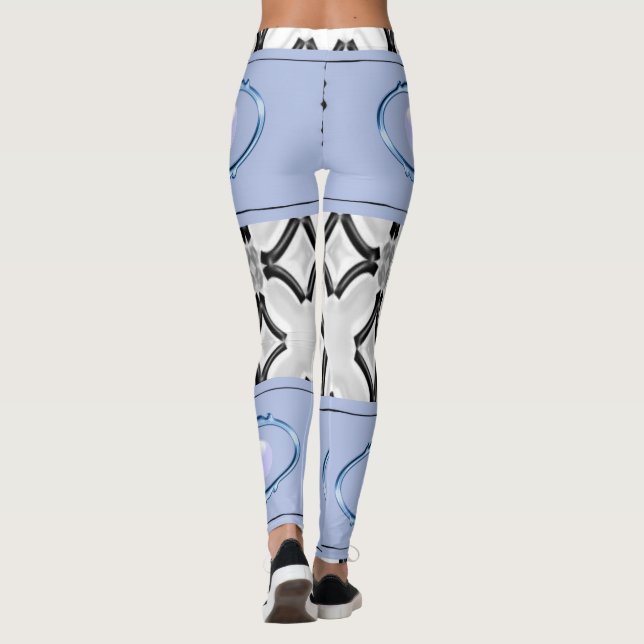 collants longs noirs bleus adolescent (Dos)