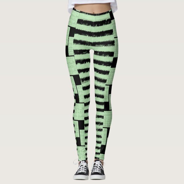 Collants longs noirs et verts (Devant)