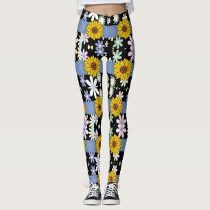 Collants longs pour dames floraux