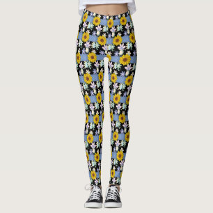 Collants longs pour dames floraux