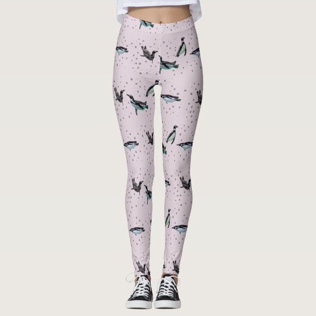 Collants Manchots Bulles (Rose Poussiéreux) (Devant)