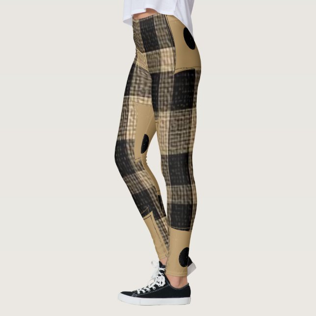 Collants Marron & Noir à Plaid  (Gauche)