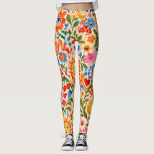 Collants maximalistes floraux rétro colorés