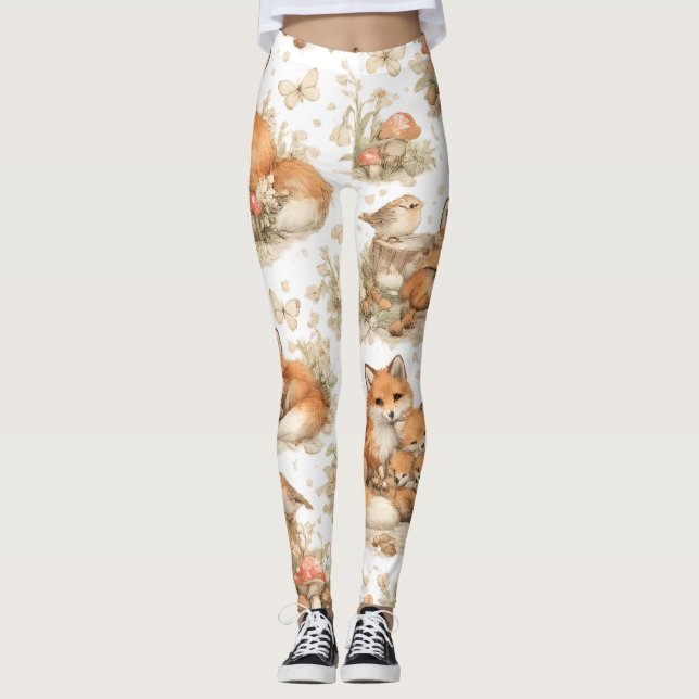 Collants motif Famille Renard (Devant)