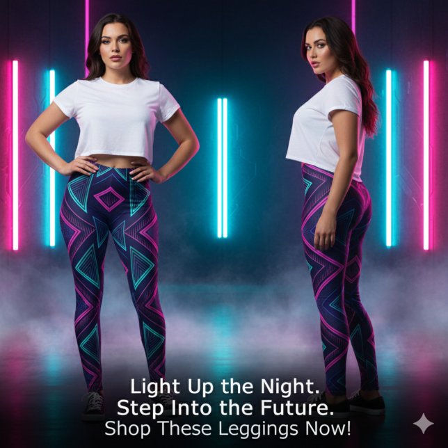 Collants Neon Pulse Geometry (Neon Pulse Geometry Leggings)