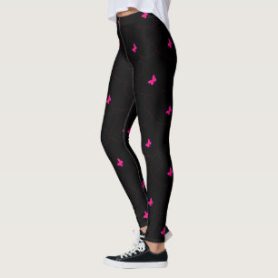 Collants noirs avec papillons roses Choisissez la