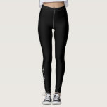 Collants noirs Breathe Lettering<br><div class="desc">Collants noirs Breathe pour une utilisation quotidienne ou pour les entraînements. Le bas de la jambe droite porte le mot "Breathe".</div>