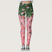Collants noirs Floral Roses Vert Rouge Moderne Chi