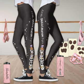 Collants noirs Halloween Mignons Crânes