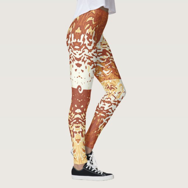 Collants orange citrouille Opposites Attract (Droite)