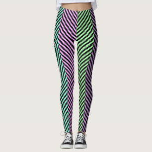 Collants pastel en zigzag