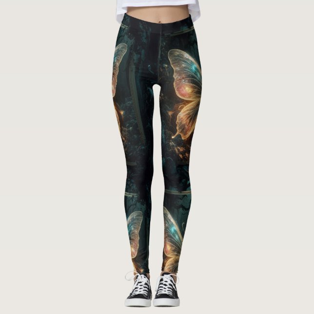 Collants pour femmes Fantasy Art Papillon Éthéré (Devant)