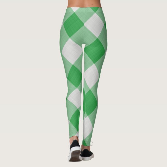 Collants pour femmes Vert/Blanc (Dos)