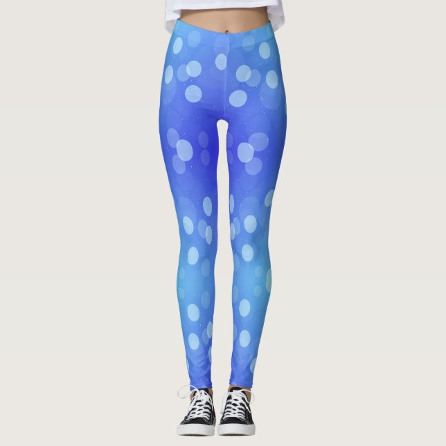 Collants présentant un dégradé bleu avec des motif (Devant)