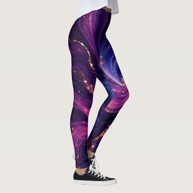 Collants Purple Galaxy | Vêtements Actifs Nébuleus (Droite)