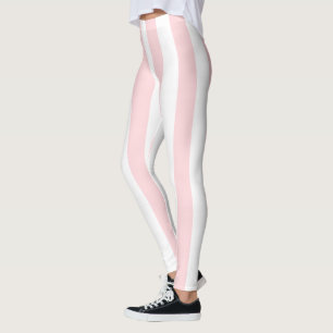 Collants rayés bébé rose et blanc