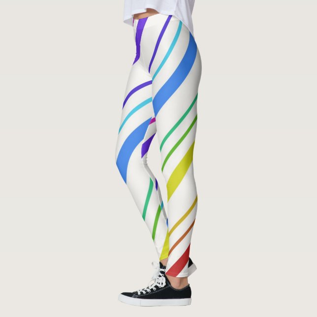 Collants rayés colorés (Gauche)