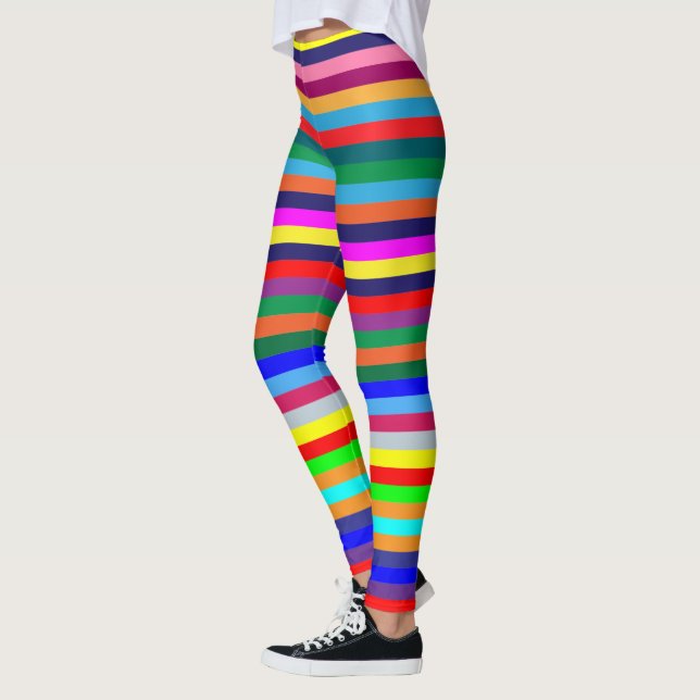 Collants rayés colorés (Gauche)