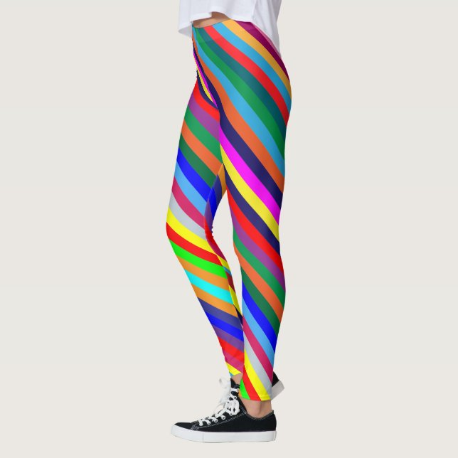 Collants rayés colorés (Gauche)