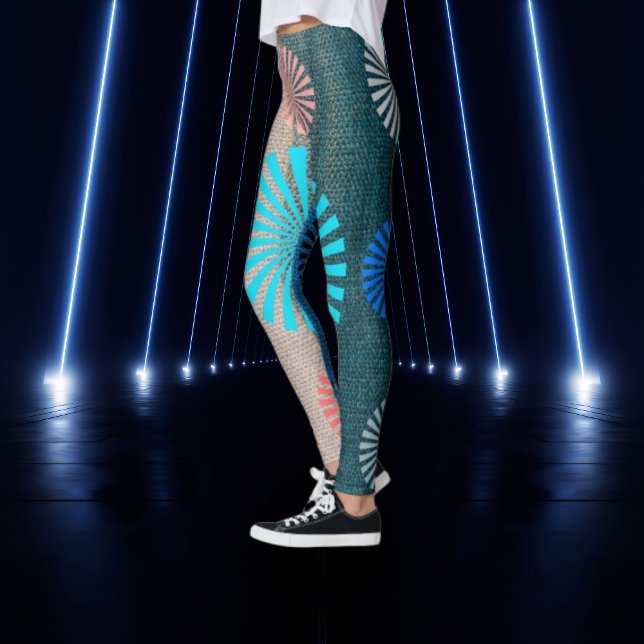 Collants rayés GeoBlend, Teintes Terre et Ciel (Créateur téléchargé)