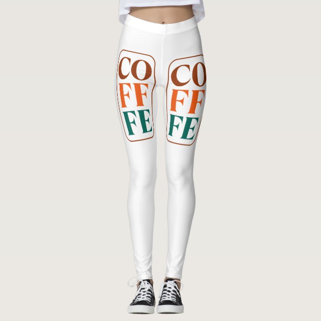 Collants Rétro CAFE pour les Amateurs de Café (Devant)