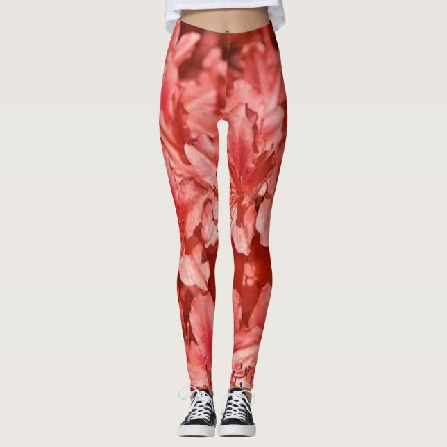 collants Rose floral rouge moderne noir chic hipst (Devant)