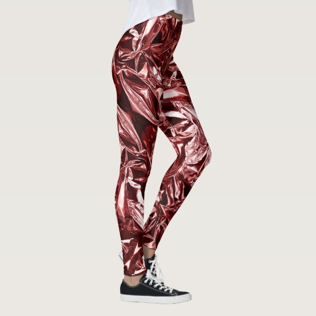 Collants rose profond métallisé abstrait 101 (Droite)