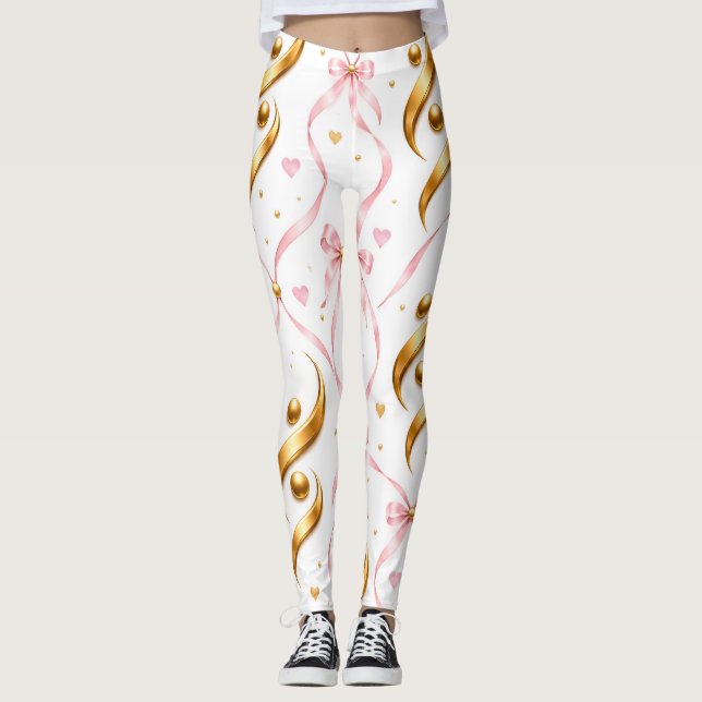 collants rubans roses et noeuds (Devant)