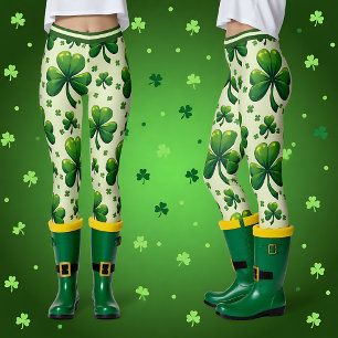 Collants St. Patrick's Day Clover Chaos