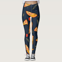 Collants tranche de pizza drôle