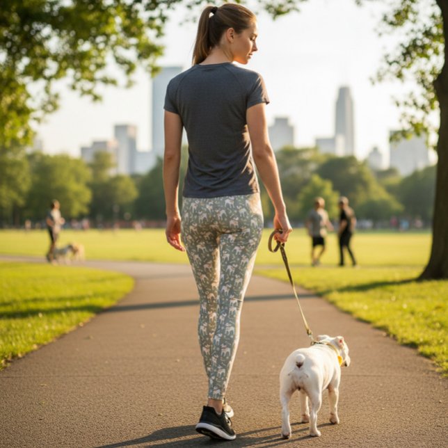 Collants vert olive avec Pitbulls et jouets ludiqu (Créateur téléchargé)
