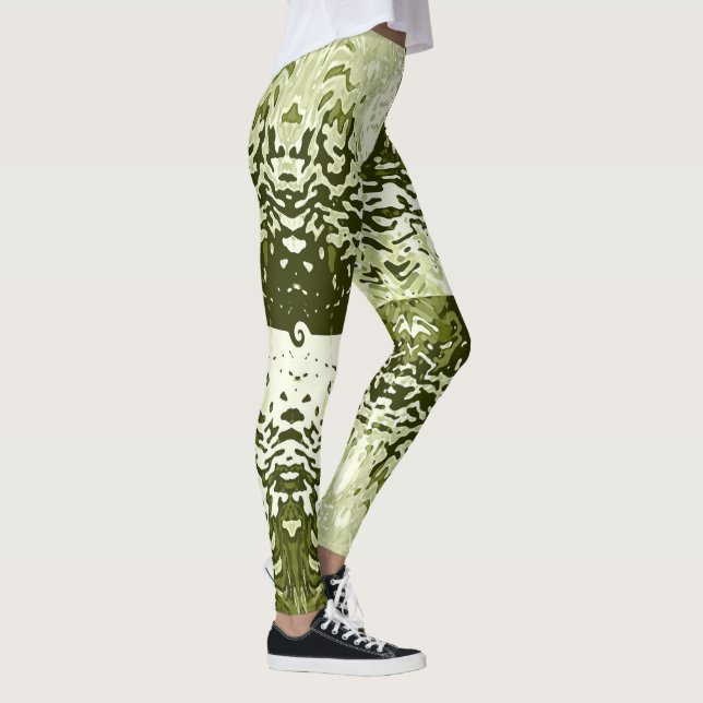 Collants verts à feuilles attirés par les opposés (Droite)
