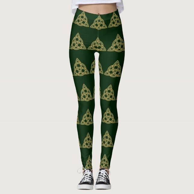 Collants verts Trinity Knot (Devant)