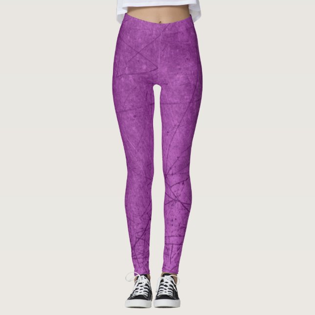 Collants violets avec apparence de rayure (Devant)
