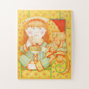 COLLATION DU COUCHER Puzzle 11"X14" Grandes Pièces