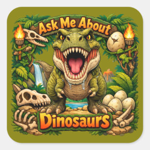 Colle-moi sur les dinosaures, T-Rex Autocollant