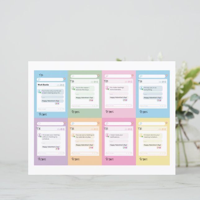 Colleague Valentine Card Corporate Pun Valentine (Debout devant)