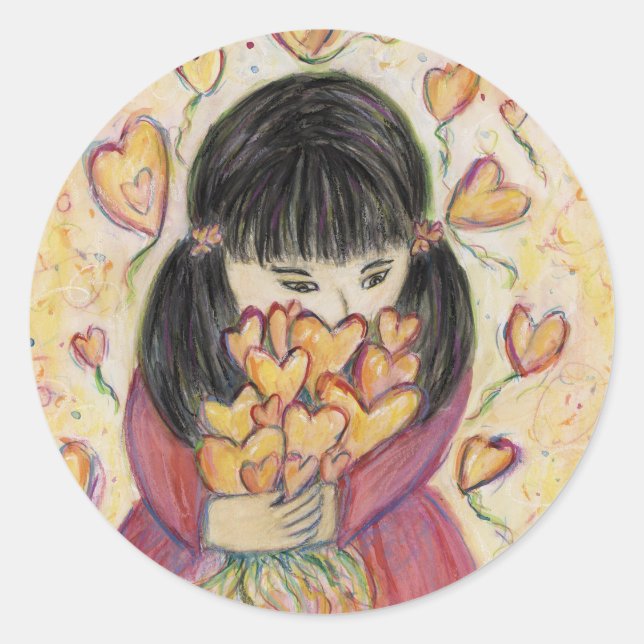 Collecte Coeurs d'amour Art Autocollant personnali (Devant)