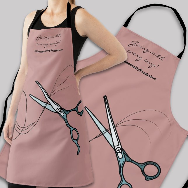 Collecte de fonds avec chaque tablier rose (Fundraiser Giving with Every Snip Pink Apron)